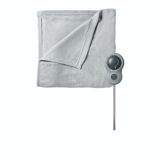Sunbeam Electric Blanket, Twin (62" x 84"), 10 Heat Levels, Gray Violet