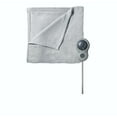 thumbnail image 1 of Sunbeam Microplush Heated Blanket, Twin (62" x 84"), Dial Controller with 10 Heat Settings, Gray Violet, 1 of 7