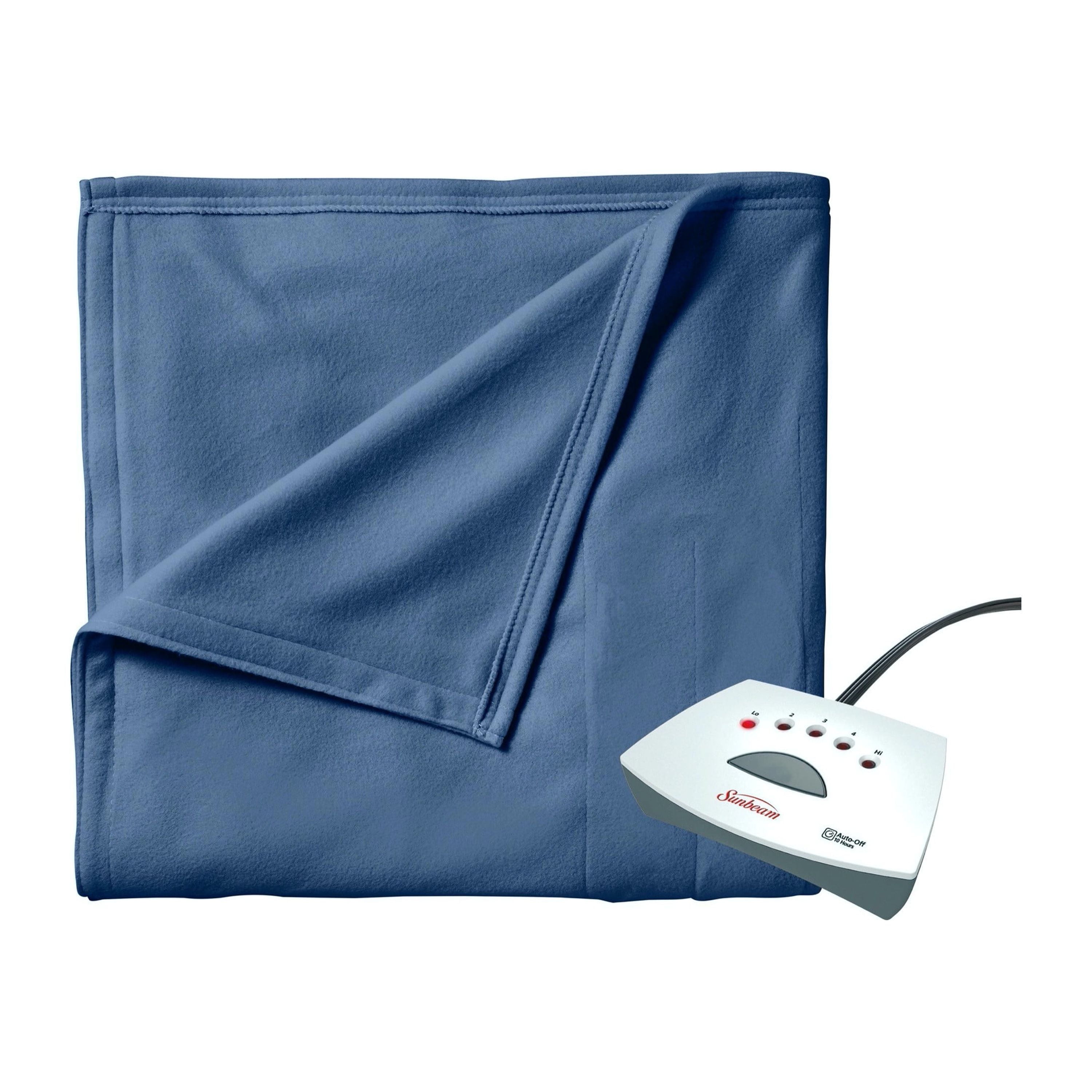 Sunbeam Electric Heated Blanket, King (100" x 90"), 5 Heat Levels