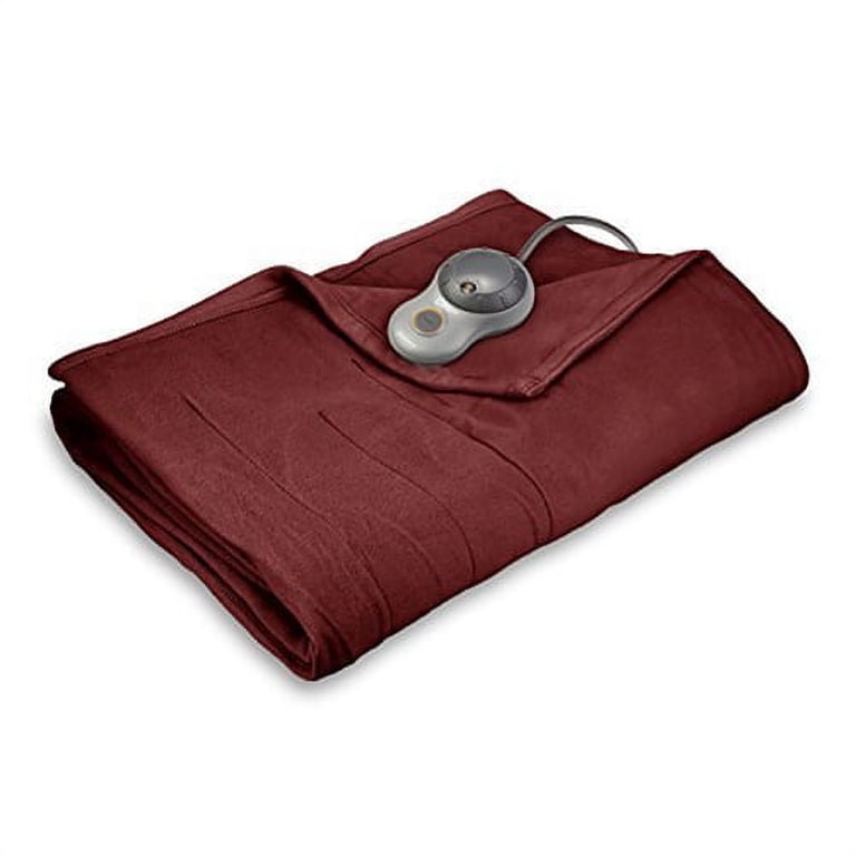 Sunbeam Cozy Electric Heated Fleece Blanket with Dual Control