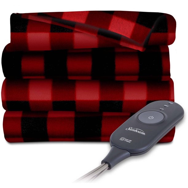 Sunbeam Electric Heated Fleece Throw Blanket, 60Inch by 50Inch
