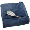 Sunbeam Microplush Velvet Warming Electric Heated Throw Blanket
