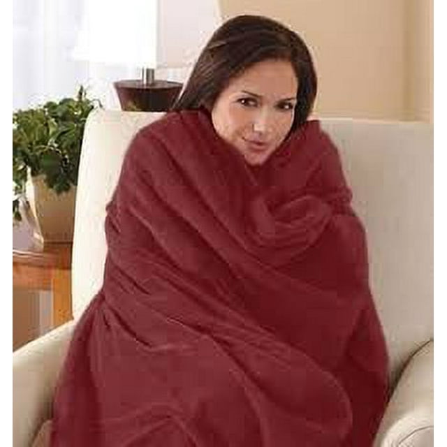 Sunbeam Electric Heated Throw Blanket Microplush Washable with 3Heat Setting AutoOff