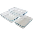 thumbnail image 1 of Sunbeam Everyday Glass Casserole Bakeware Set (3 Pieces), 1 of 3