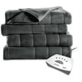 Sunbeam Fleece Electric Heated Channeled Blanket, 1 Each
