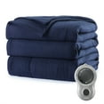 thumbnail image 1 of Sunbeam Fleece Poseidon Blue Electric Blanket, Twin, 1 of 8