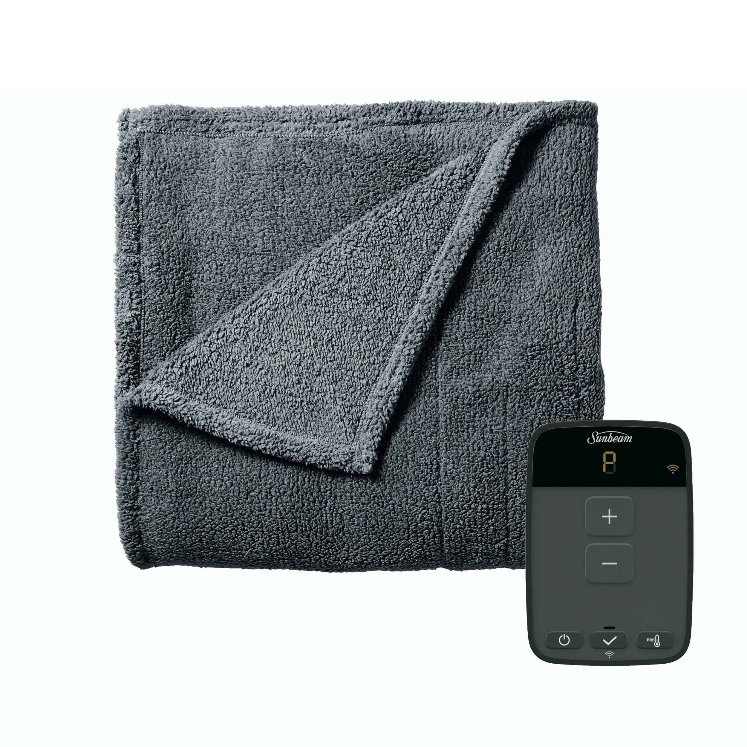 Sunbeam Full Size Electric Lofttec Heated Blanket in Slate with WiFi