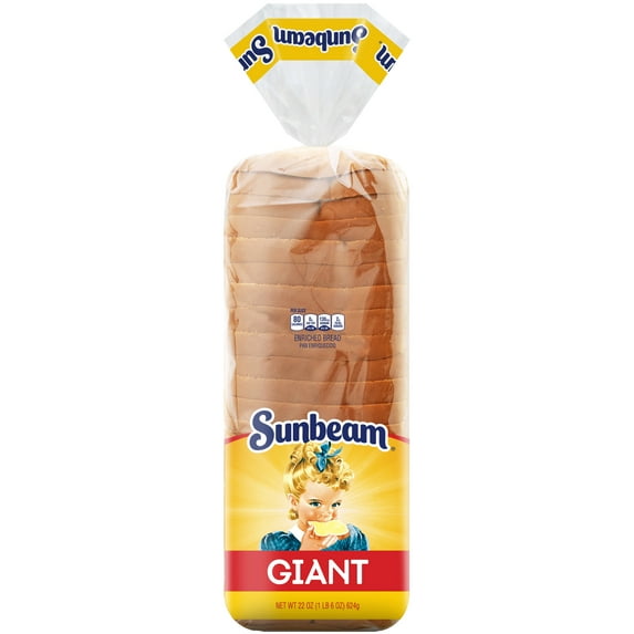 Sunbeam Giant White Bread Loaf, 22 oz, 22 Count
