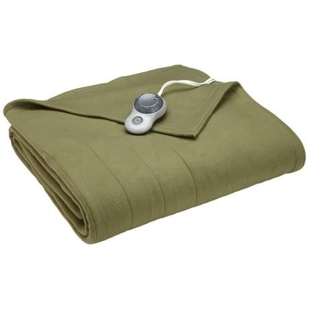 Sunbeam Green Polyester Electric Blanket, Full