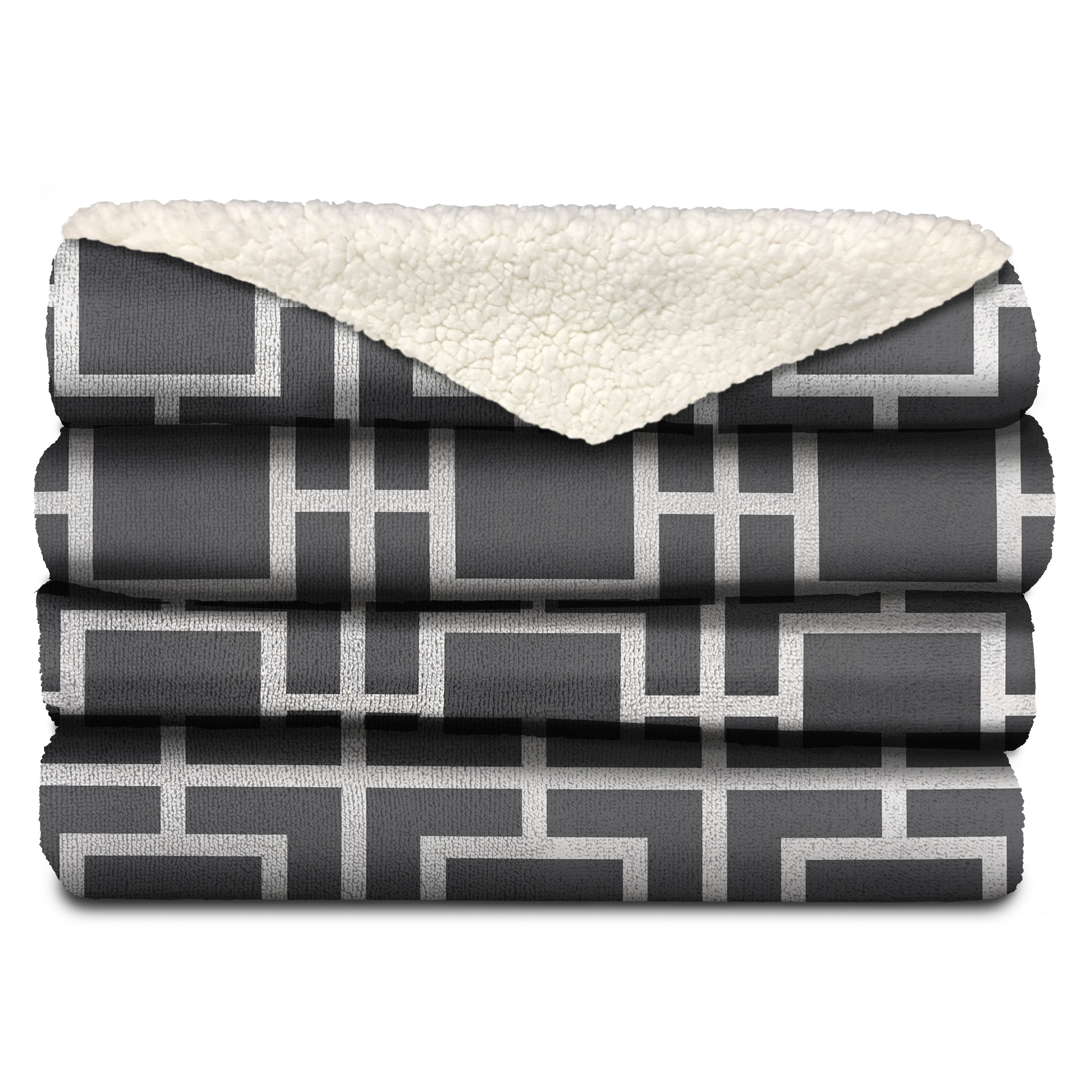 Sunbeam Heated Blanket, Reversible Microplush/Sherpa Throw (50" x 60