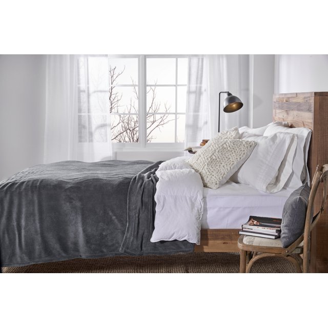 Sunbeam Heated Electric Microplush Blanket with 10 heat settings, King