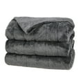 thumbnail image 1 of Sunbeam Heated Electric Microplush Blanket with 10 heat settings, Twin, Slate, 1 of 8