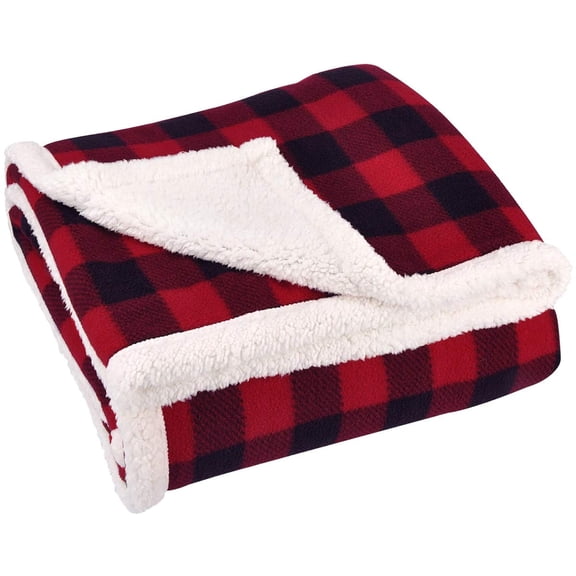 Sunbeam Heated Electric Microplush Throw Blanket, 60" x 50", Red Buffalo Plaid
