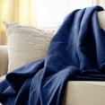 thumbnail image 1 of Sunbeam Heated Electric Microplush Throw Blanket with 3 heat settings, 60" x 50", Royal Blue, 1 of 7