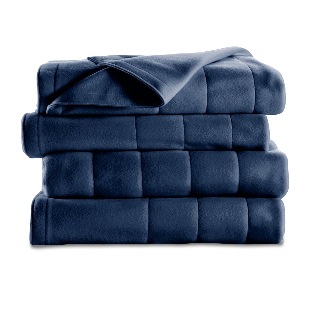 Homehours Faraday Blanket for Sleeping, Big Size 50IN * 60IN 127CM * 152CM  Thick Faraday Blanket for Belly, Warm White Berber Fleece and Navy Blue  Flannel with Faraday Fabric