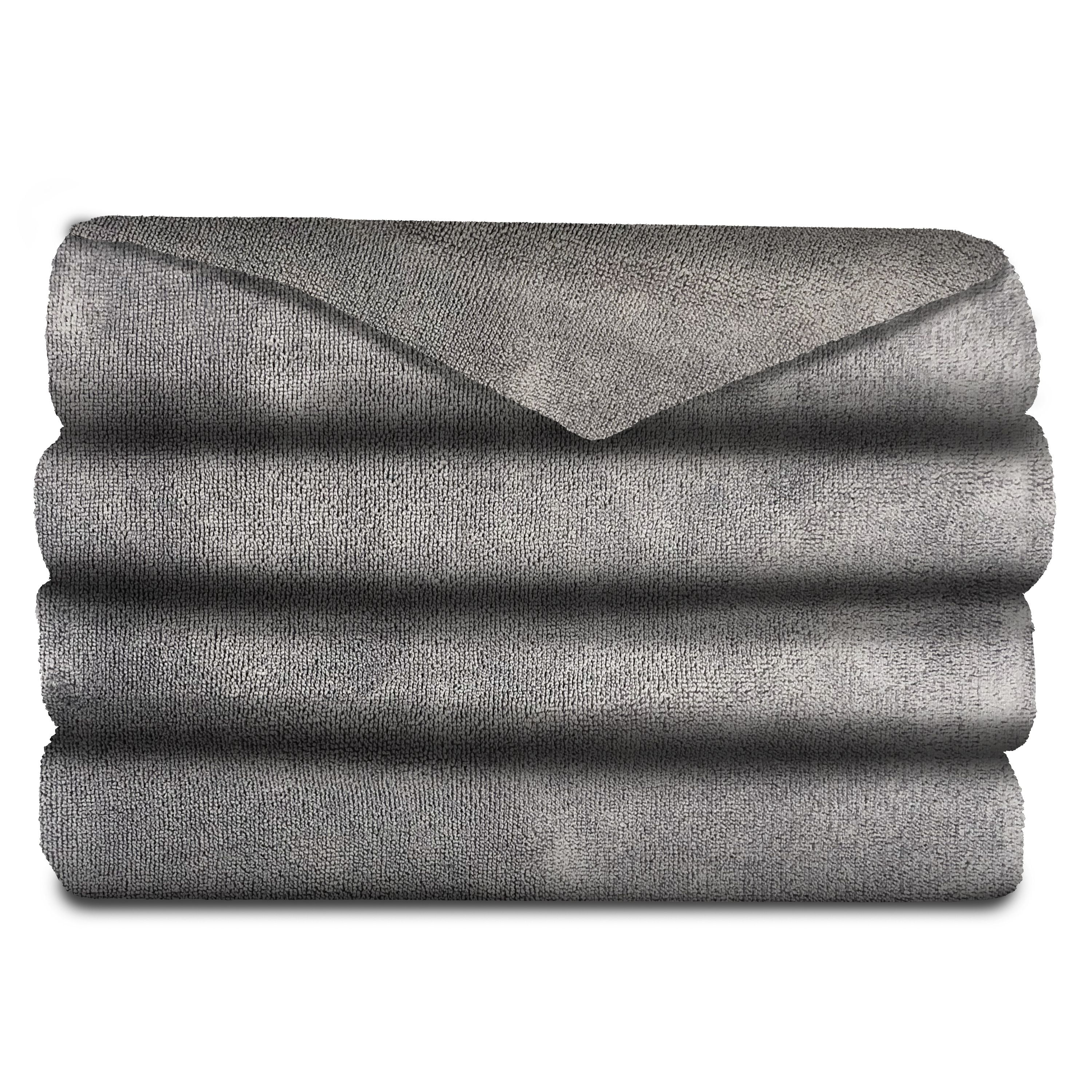Sunbeam Heated Fleece Throw (50" x 60"), Grey Flannel