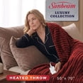 thumbnail image 1 of Sunbeam Heated Maroon Throw with Channeled Faux Fur and 4 Heat Settings, 50x70 Inch, 1 of 12