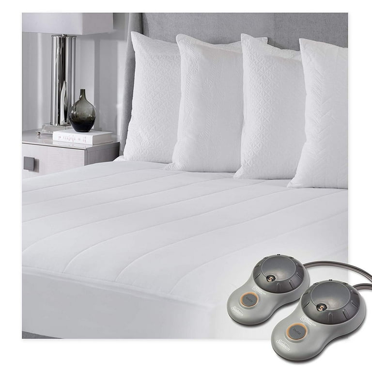 Sunbeam Queen Size Electric Warmer Quilted Heated Mattress Pad Walmart