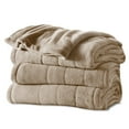 thumbnail image 1 of Sunbeam Heated Microplush Blanket with Dial Controller, Twin (62" x 84"), Mushroom, 1 of 6