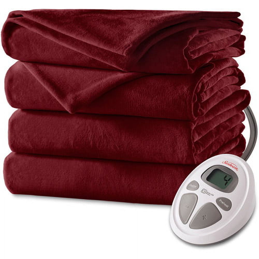 Sunbeam Heated Velvet Plush Electric Blanket