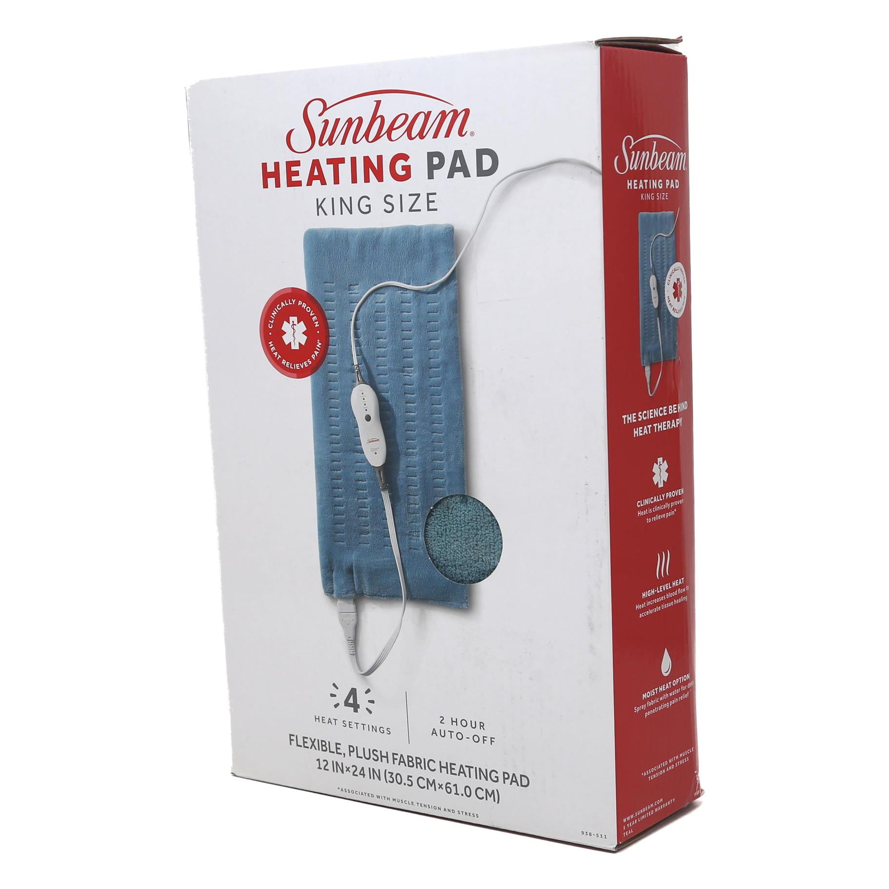 Sunbeam Premium Heating Pad King Size Teal
