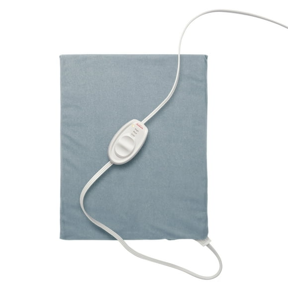 Sunbeam Heating Pad with Controller and 3 Heat Settings, 12" x 15" Blue Frost, 1 Count