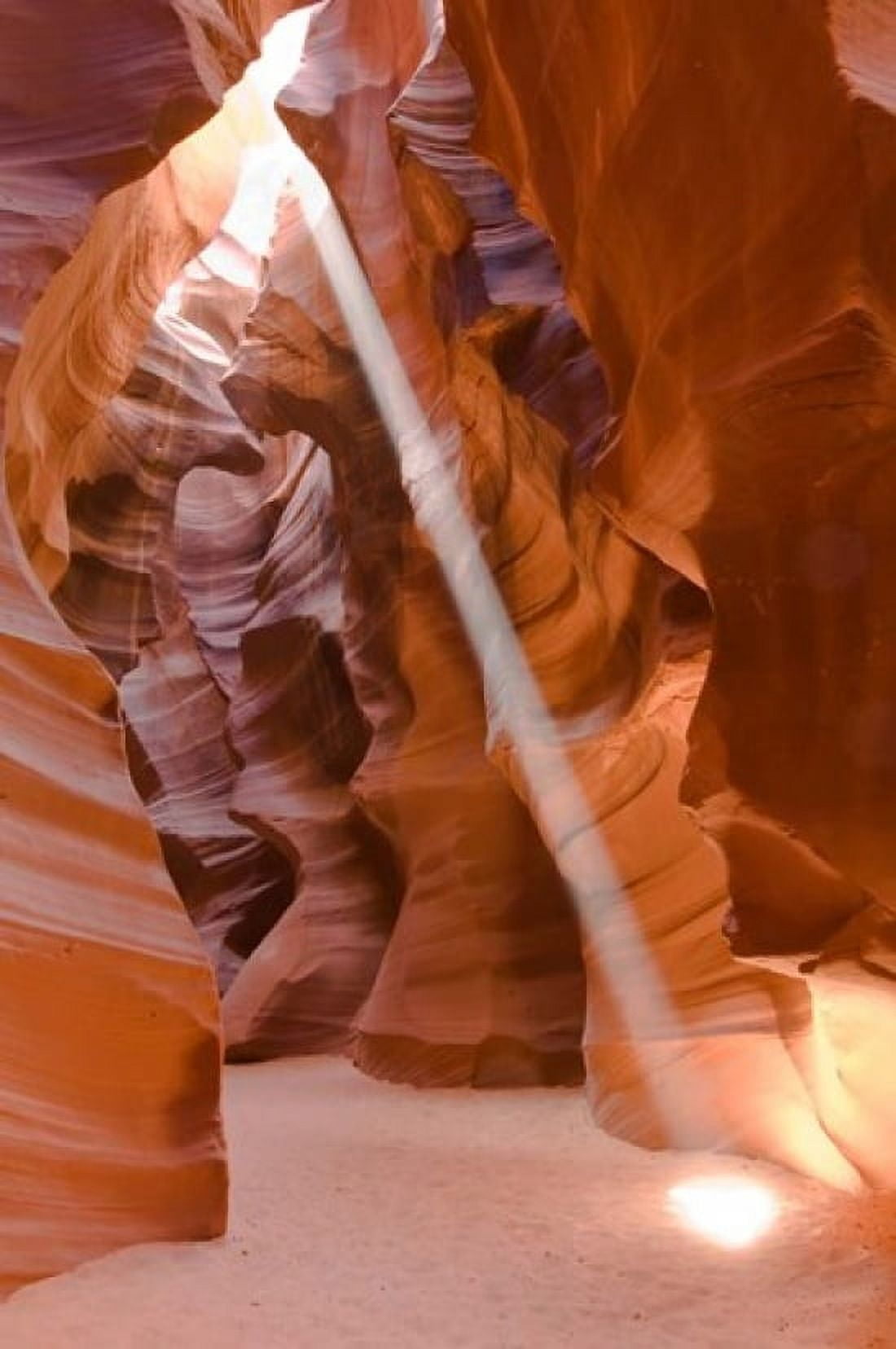 Sunbeam Illuminates Upper Antelope Canyon Canvas Art - Rob Tilley DanitaDelimont (23 x 35)
