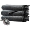 Sunbeam King Premium Soft Electric Heated Blanket Velveteen Plush 20