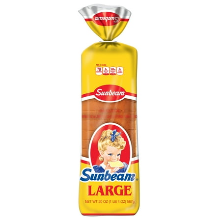 Sunbeam Large White Bread, Sandwich Bread, 20 oz, Shelf-Stable