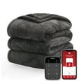 Sunbeam Loftec WiFi Connected Electric Heated Blanket, Slate Gray