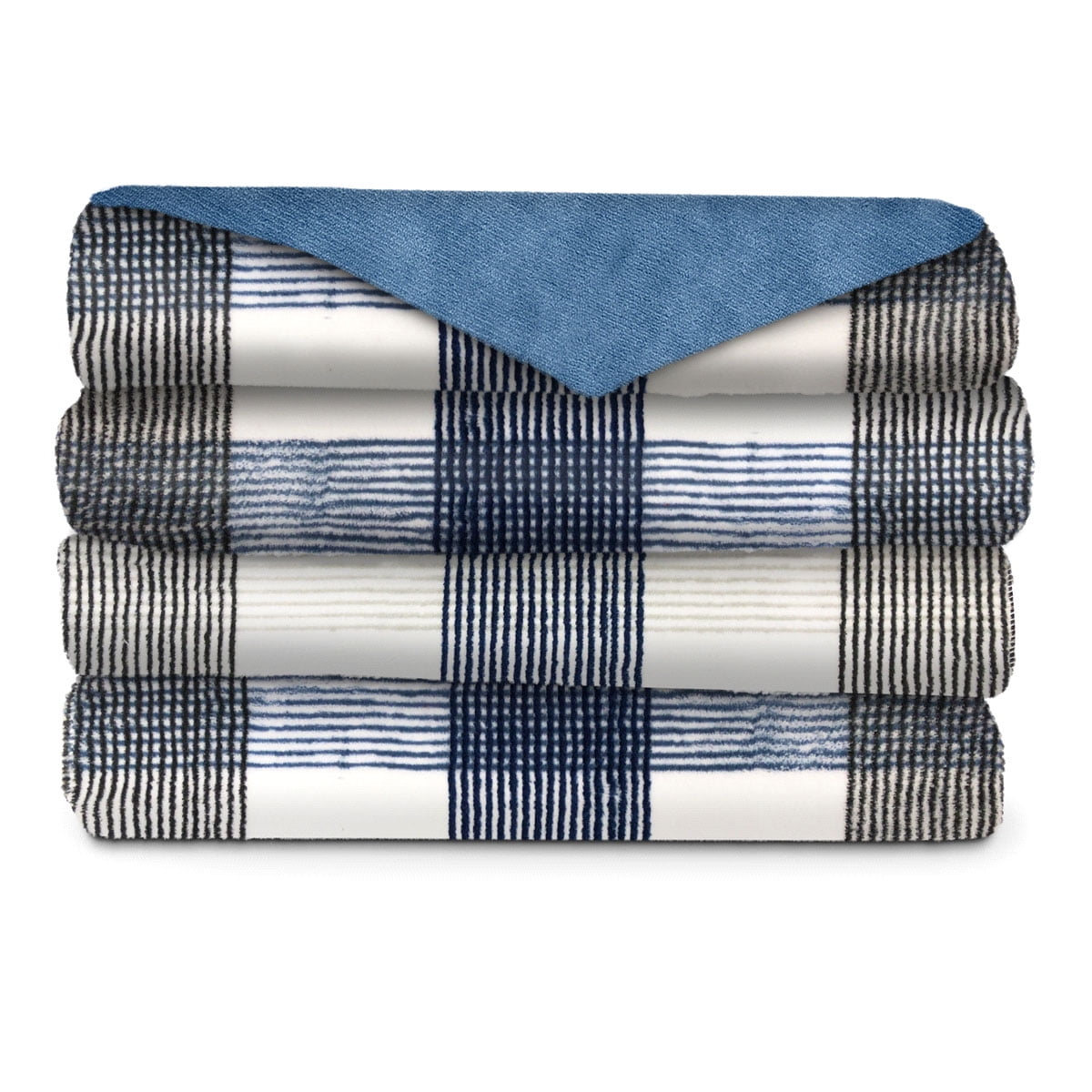 Sunbeam Microplush Comfy Toes Electric Heated Throw Blanket Foot Pocket