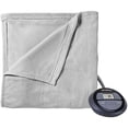 thumbnail image 1 of Sunbeam Microplush Electric Blanket - King Size  Gray Violet, 1 of 2