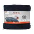 Sunbeam Microplush Electric Heated Blanket, Poseidon Blue, King