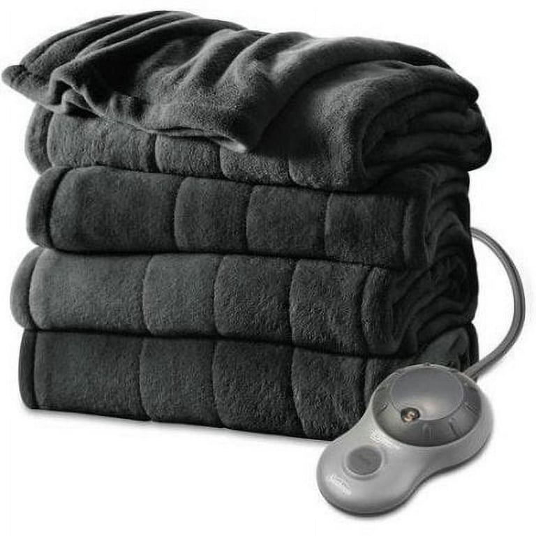 Sunbeam channeled microplush heated blanket sale