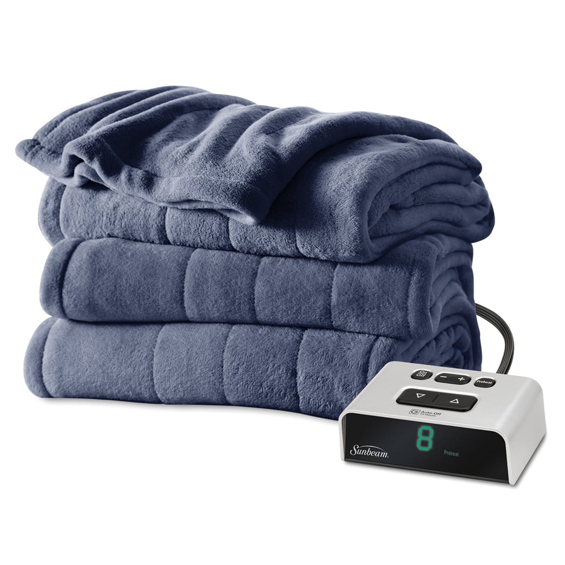 Sunbeam Microplush Heated Blanket, Queen, Lagoon, BSM9BQSR59616A00