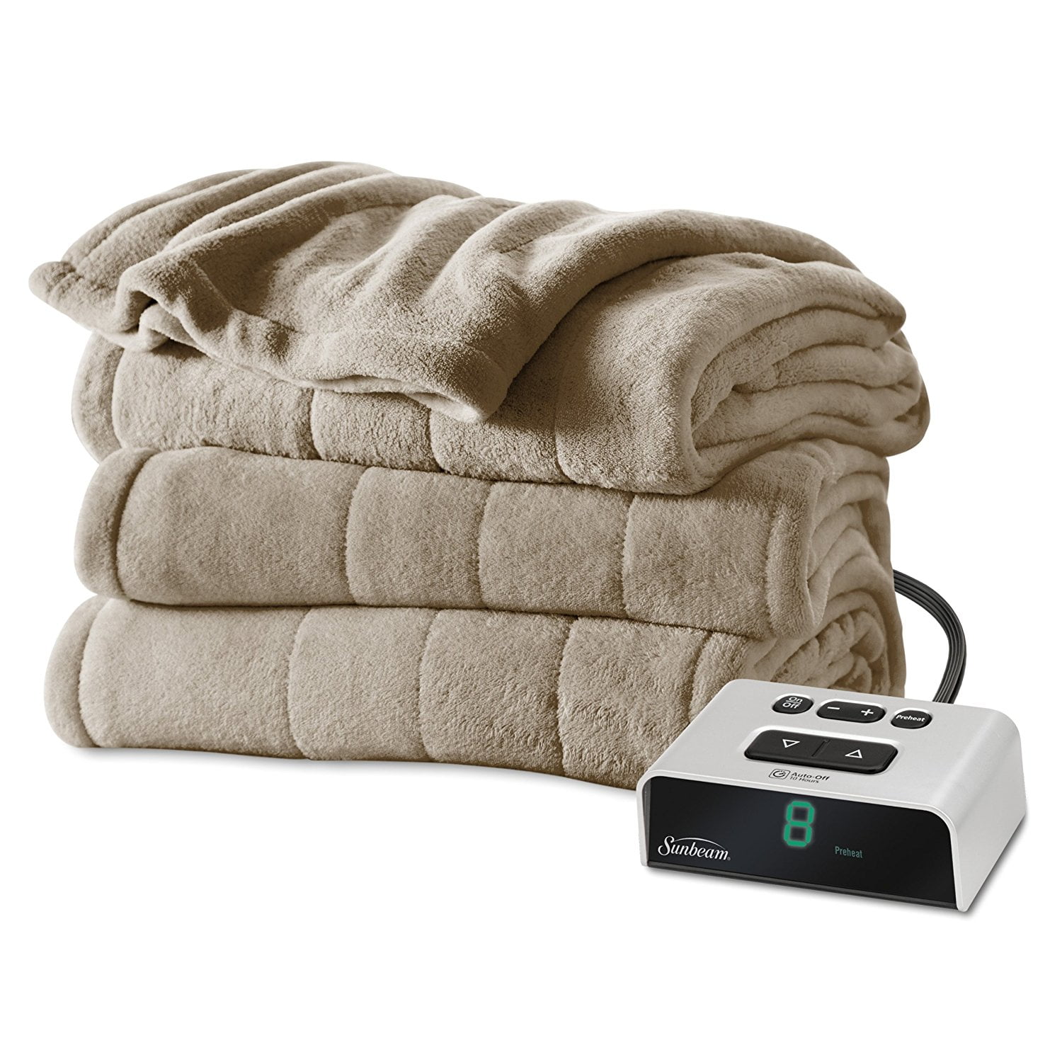 Sunbeam microplush heated online blanket