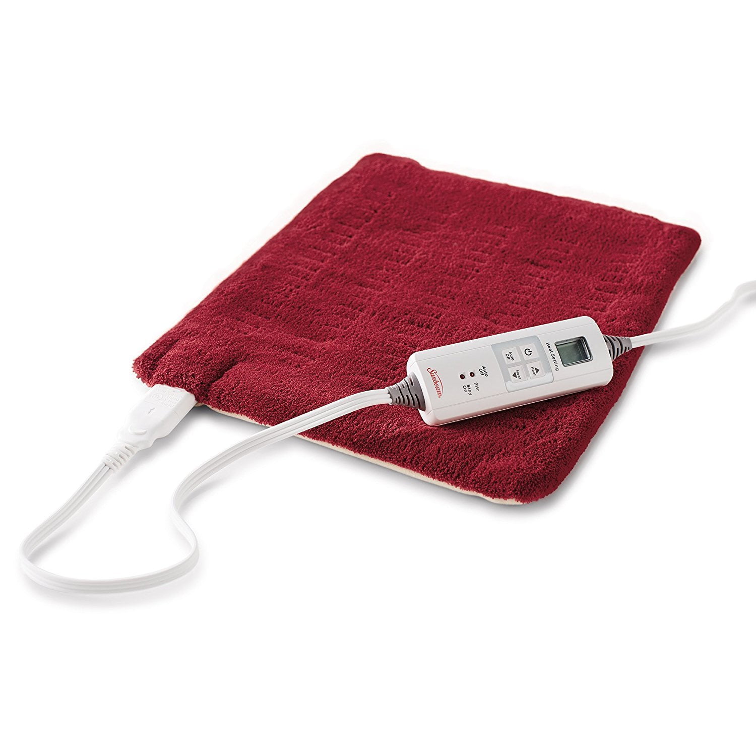 Sunbeam Microplush XpressHeat Heating Pad, 6 Heat Settings, Select Hour