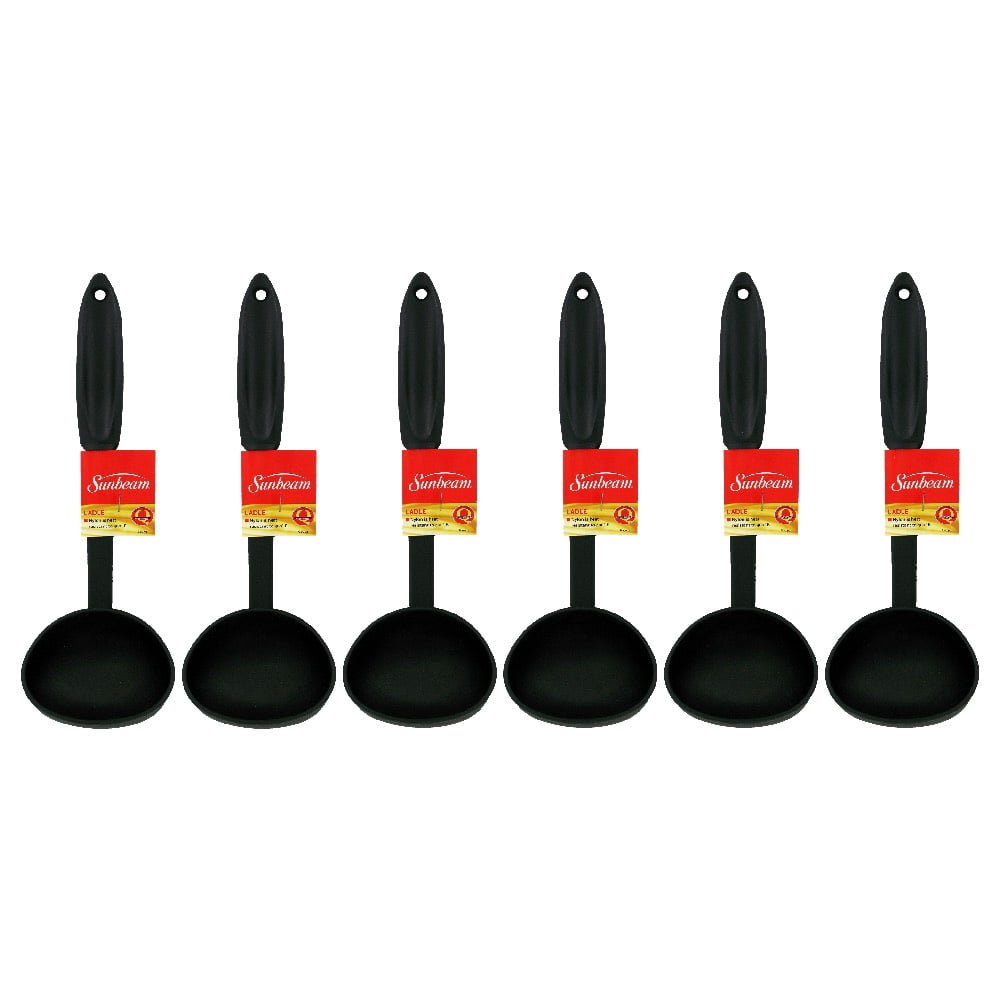 Sunbeam Nylon Ladle 12 inch Black, 6 Pack - Walmart.com