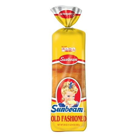 Sunbeam Old Fashioned White Bread, Sandwich Bread, 20 oz, Shelf-Stable