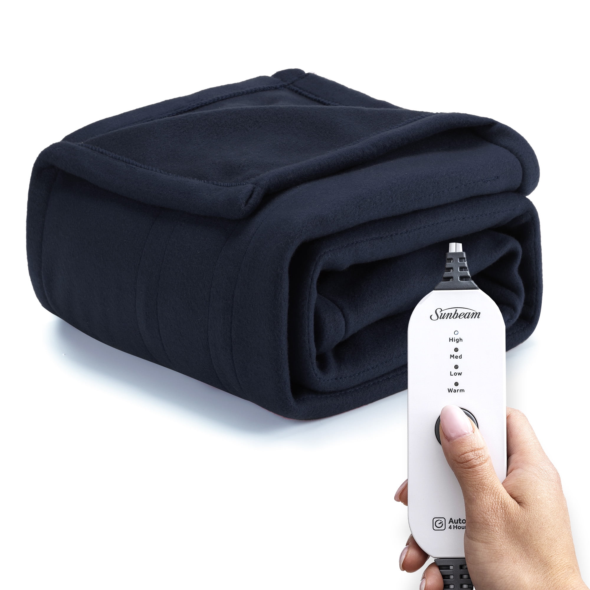 Sunbeam Orion Blue Nordic Luxe Electric Heated Throw, 50" x 60", 4 Heat