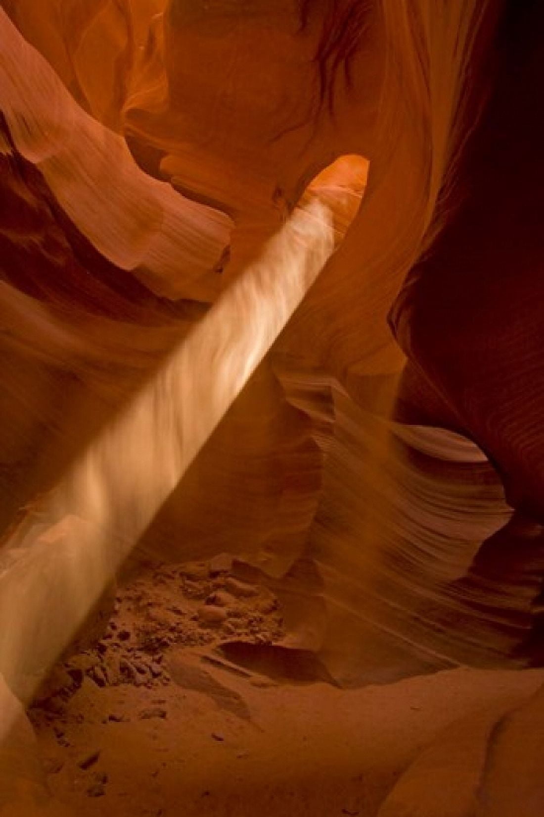 Sunbeam Penetrates Dusty Air of Lower Antelope Canyon Arizona Canvas Art - Jaynes Gallery DanitaDelimont (23 x 34)