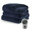 thumbnail image 1 of Sunbeam Poseidon Blue Microplush Electric Blanket, Twin, 1 of 8