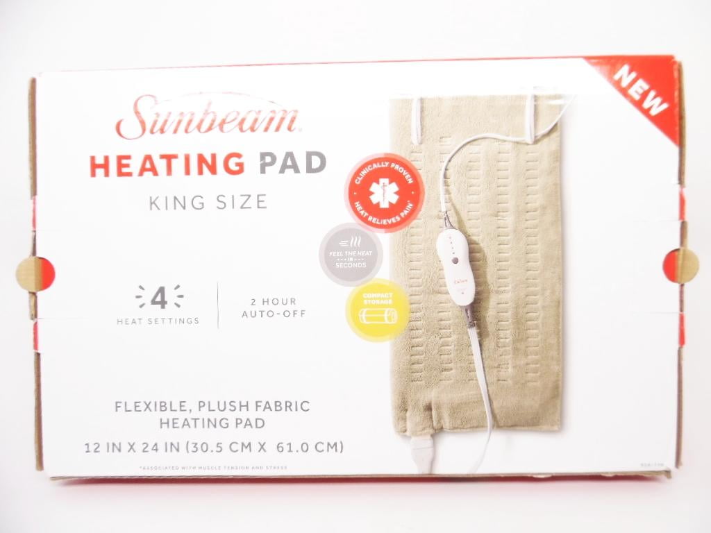 Sunbeam Premium Machine Washable Integrated Heating Pad Compact Storage  King Sz - Walmart.com