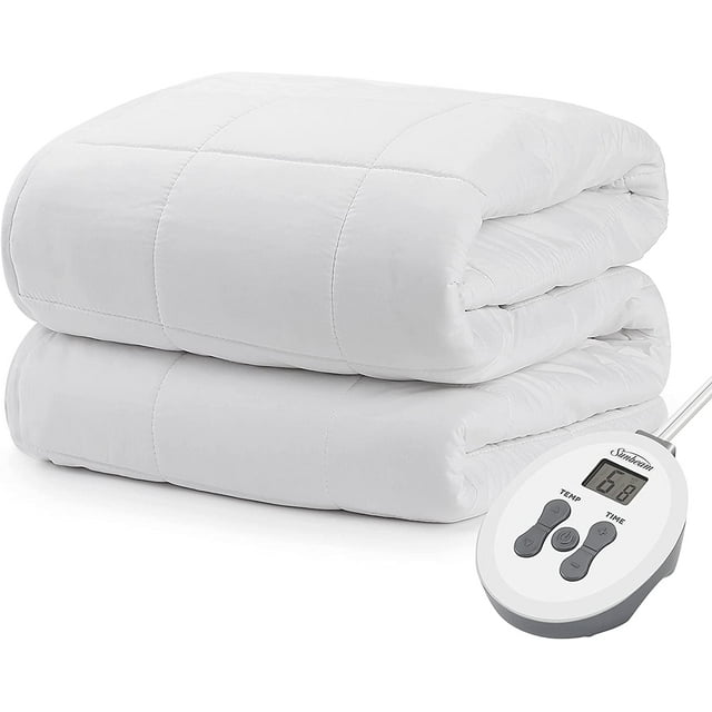 Sunbeam Restful Premium Heated Mattress Pad, Queen Size, Water Resistant with Dual Control