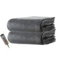 thumbnail image 1 of Sunbeam Premium Soft Electric Heated Throw Blanket Velveteen Plush, Washable with 3 Heat Settings and Auto Shut-Off, (Steel Gray), 1 of 1