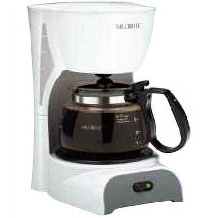 Mr. Coffee 4-Cup Coffee Maker Automatic Shut-Off Pause 'n Serve Feature,  White 