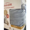 Sunbeam Queen Microplush Heated Warming Blanket Queen Light Gray Like