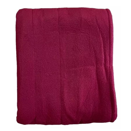 Sunbeam Quilted Fleece Heated Blanket 10-Heat Settings Auto Off Queen, Garnet