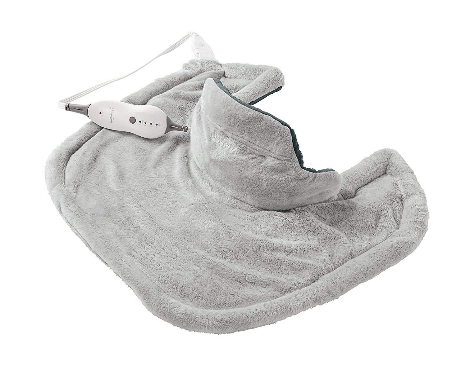 Sunbeam Renue Heat Therapy Neck and Shoulder Pain Relief Wrap Heating Pad, Grey - image 1 of 7