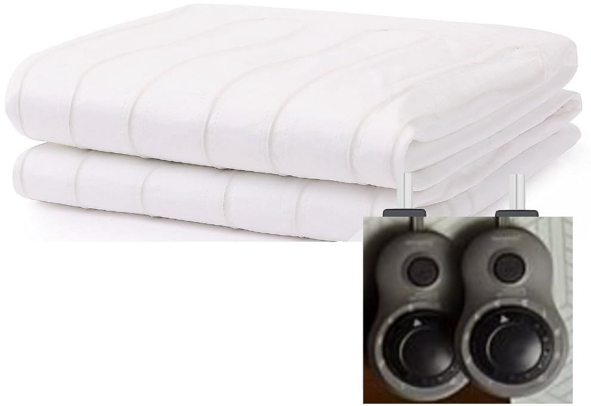 Brookstone Matelassé Heated Mattress Pad King Size - 10 Heat Settings, Auto Shut-Off, Machine Washable